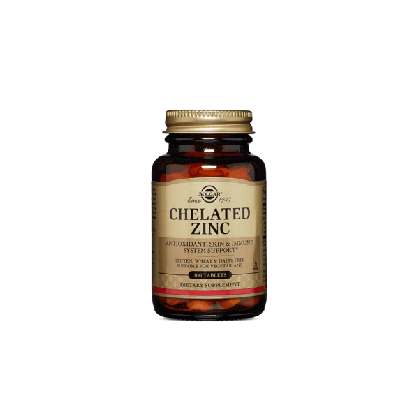 SOLGAR CHELATED ZINC TBL A100
