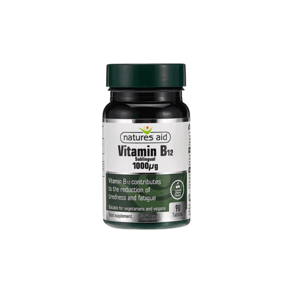 NATURES AID VITAMIN B12 SUBLINGVALNE TBL 90X1000MCG