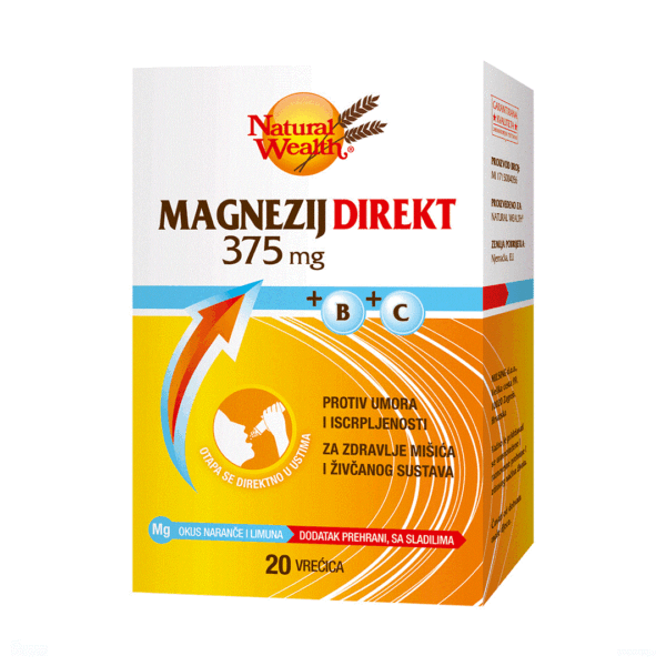 NATURAL WEALTH MAGNEZIJ DIREKT 375MG A20