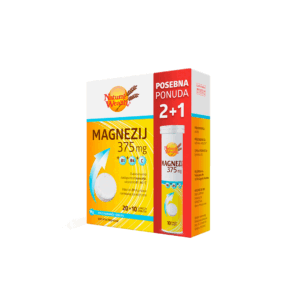 NATURAL WEALTH MAGNEZIJ 375MG + B1 + B6 + C EFF A10 (2+1 GRATIS)