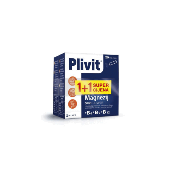 PLIVIT MAGNEZIJ DUO POWER +B6 +B9 +B12 DIREKT 1+1 GRATIS