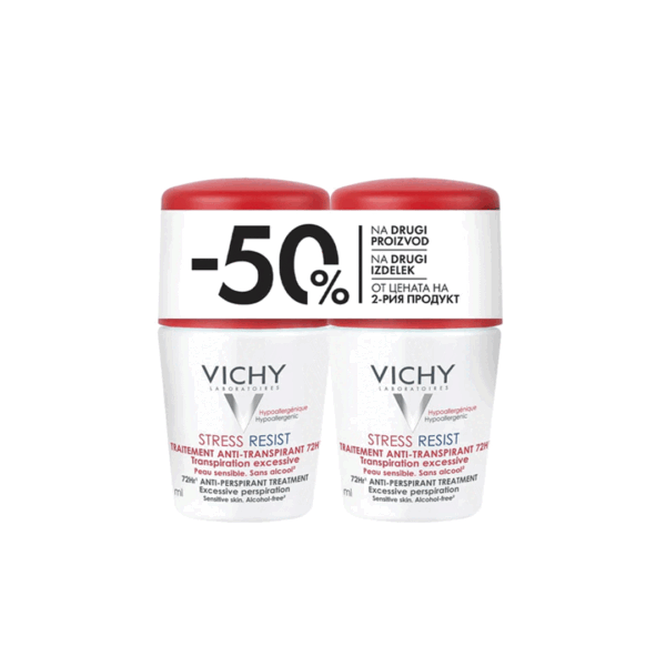 VICHY DEODORANT STRESS RESIST ROLL-ON DUOPACK 2X50ML