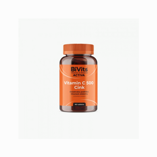 BIVITS VITAMIN C 500 + CINK TBL A60